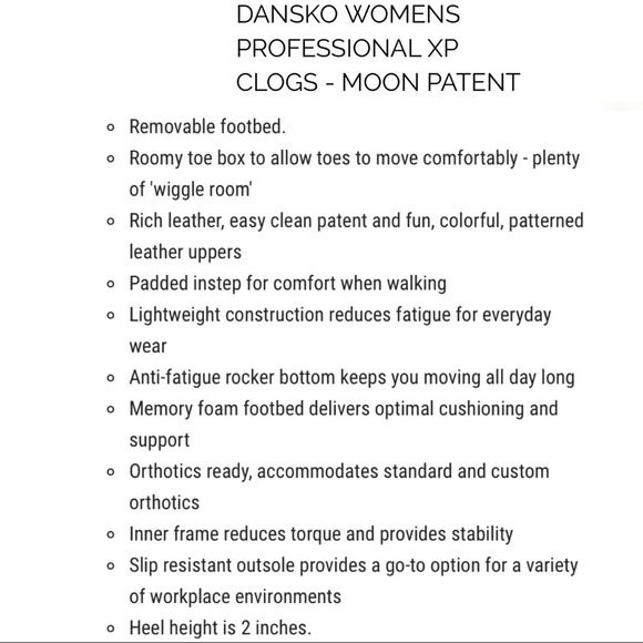 DANSKO XP Moon Blue/Black Patent Leather Professional XP Clogs Size 38 7.5-8US - Picture 15 of 16